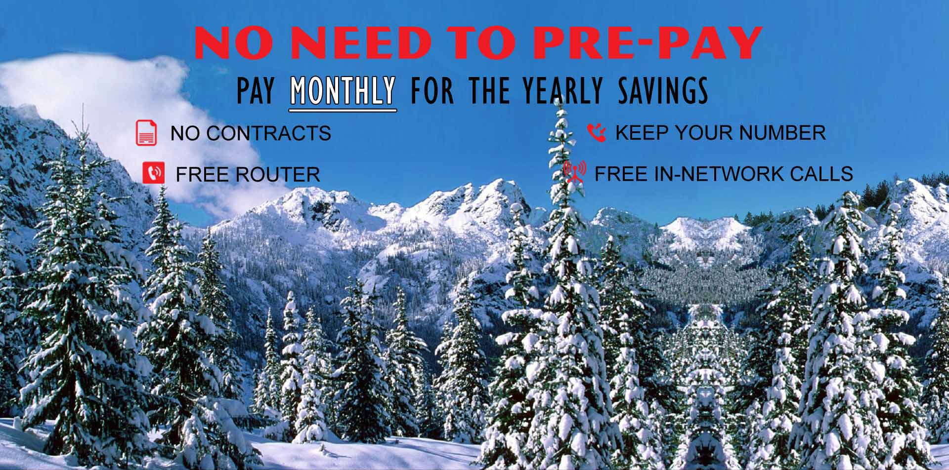 unlimited phone calls pay monthly